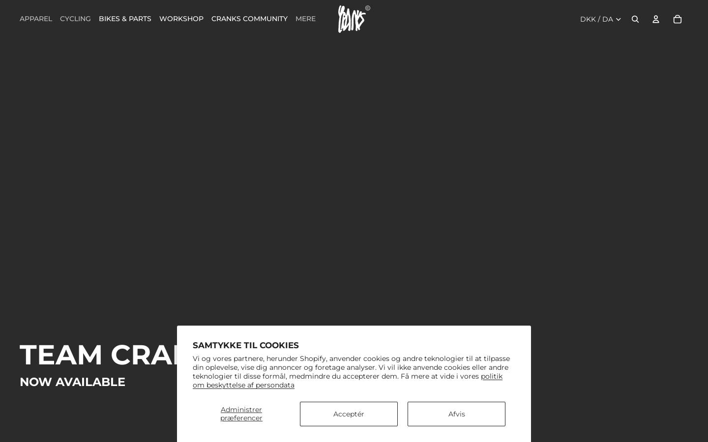 Cranks&Coffee homepage screenshot