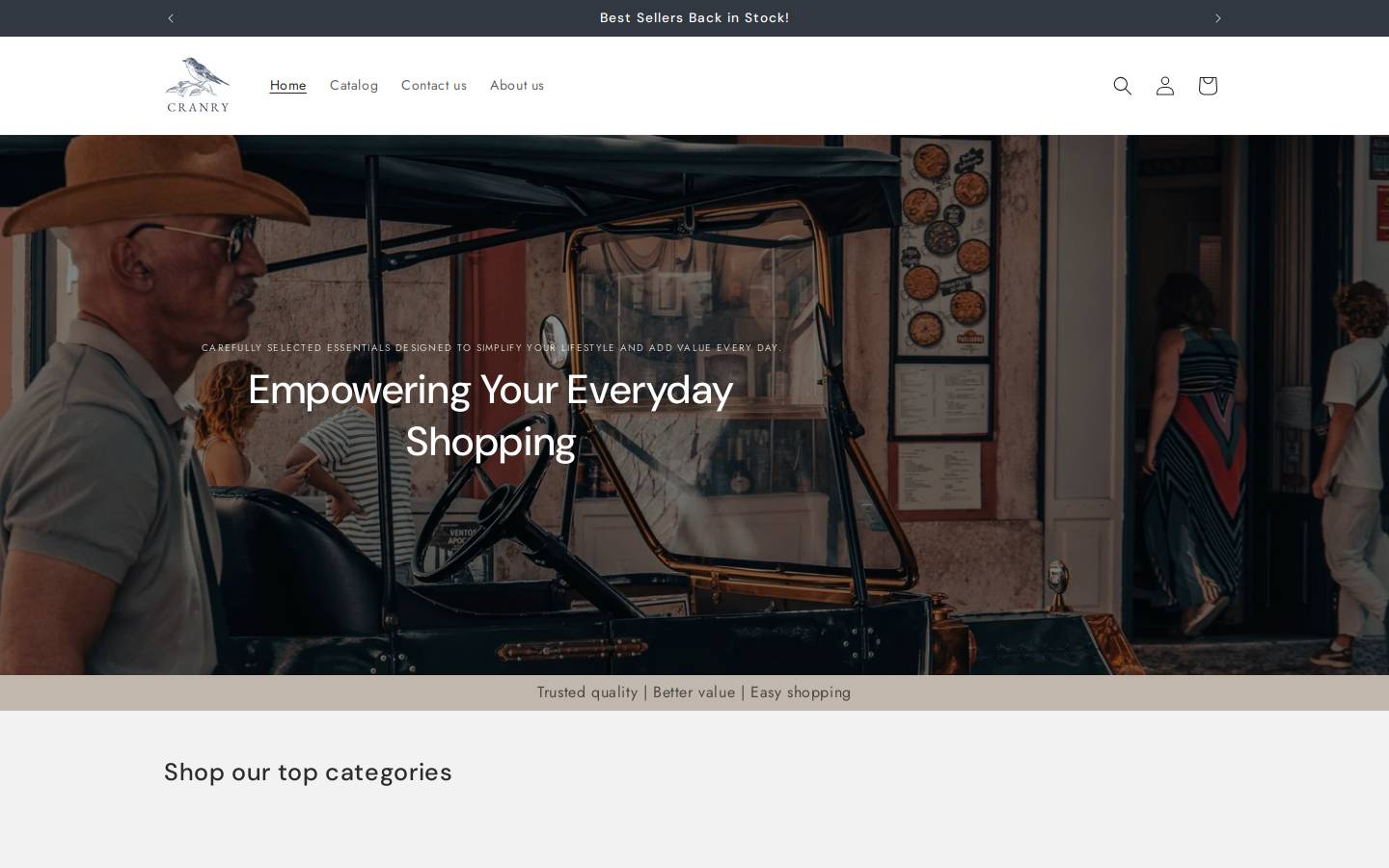cranry.com homepage screenshot
