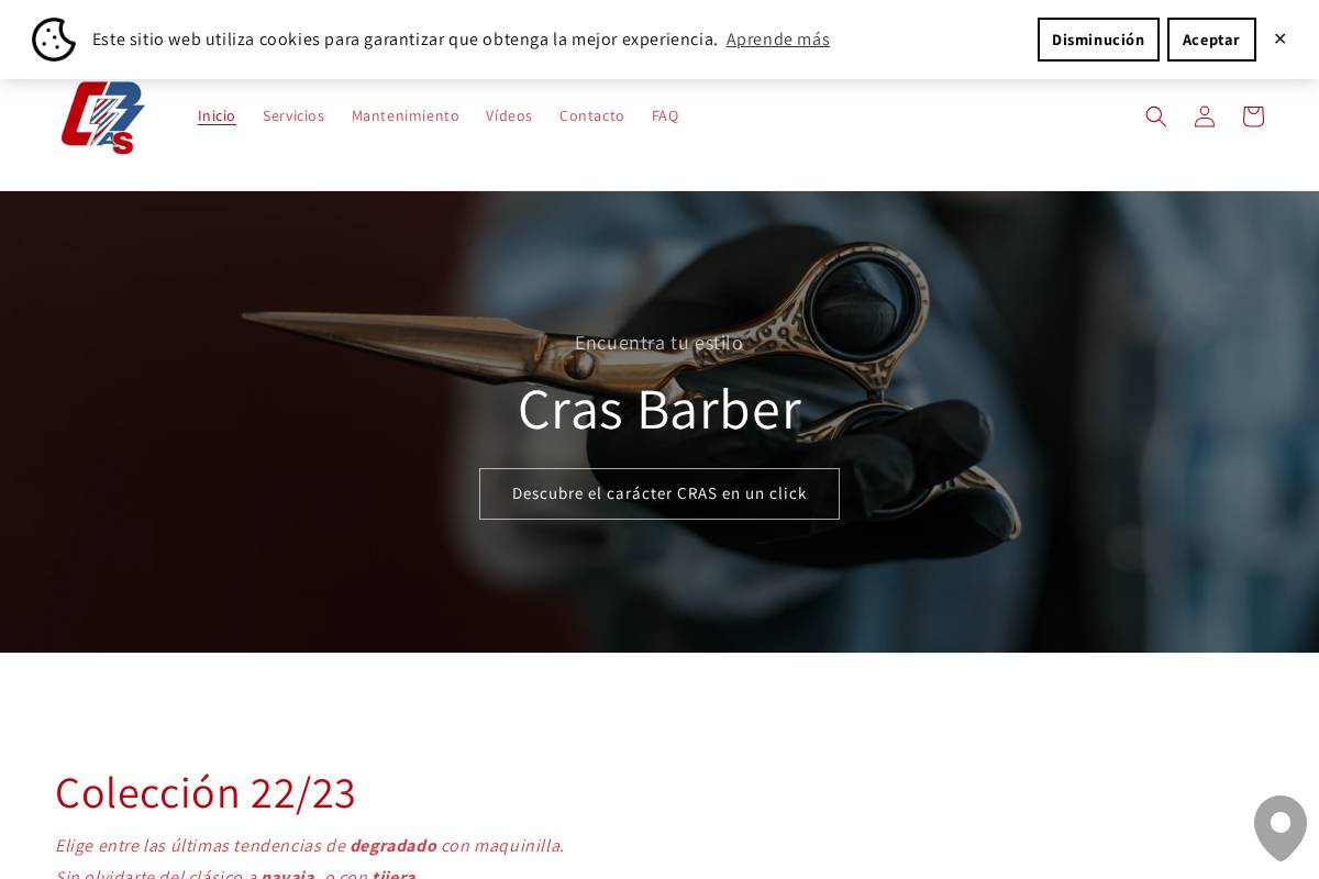 crasbarber.com homepage screenshot