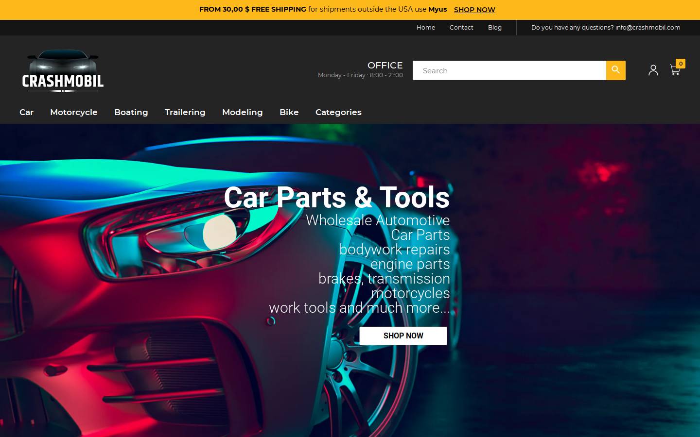 crashmobil.com homepage screenshot