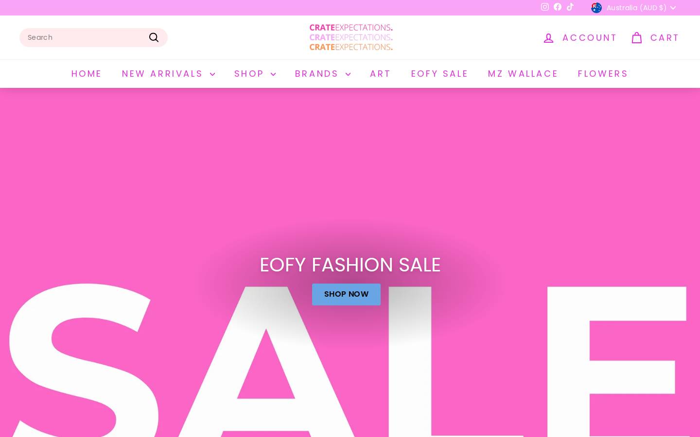 crateexpectations.com.au homepage screenshot