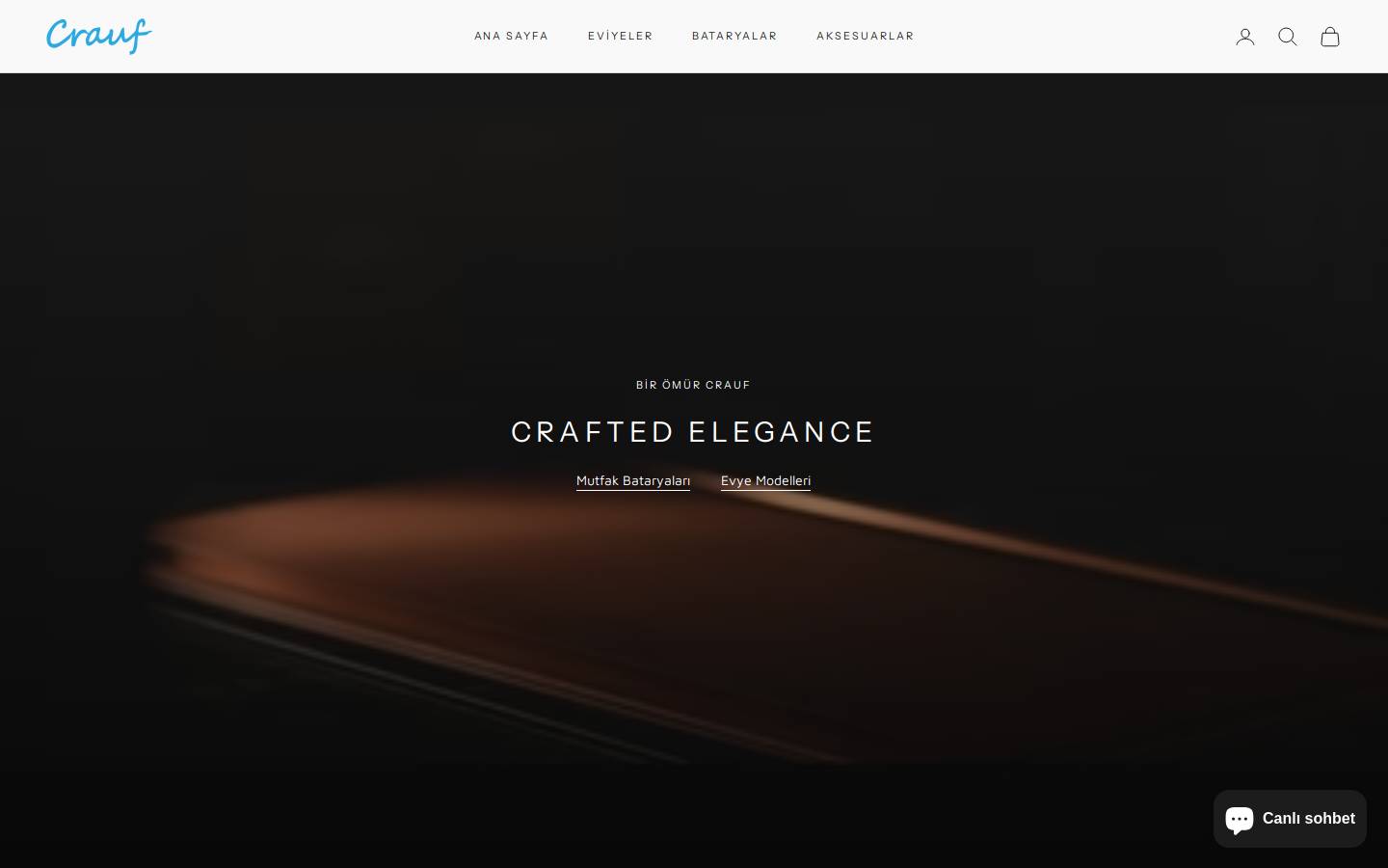 Crauf homepage screenshot