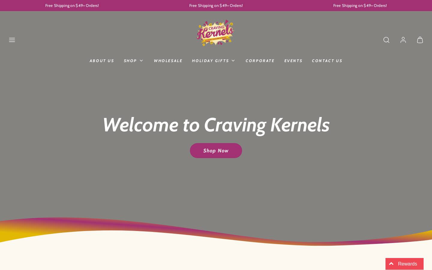 cravingkernels.com homepage screenshot
