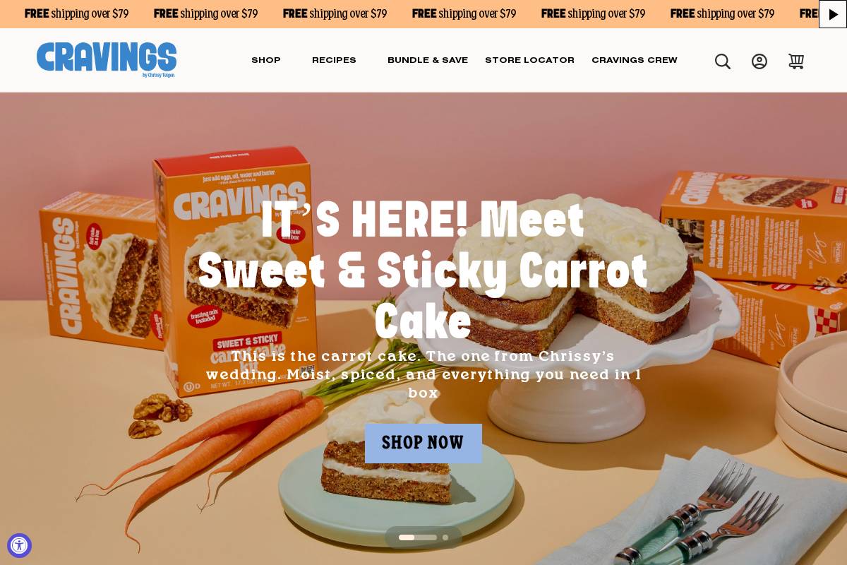 Cravingsbychrissyteigen homepage screenshot