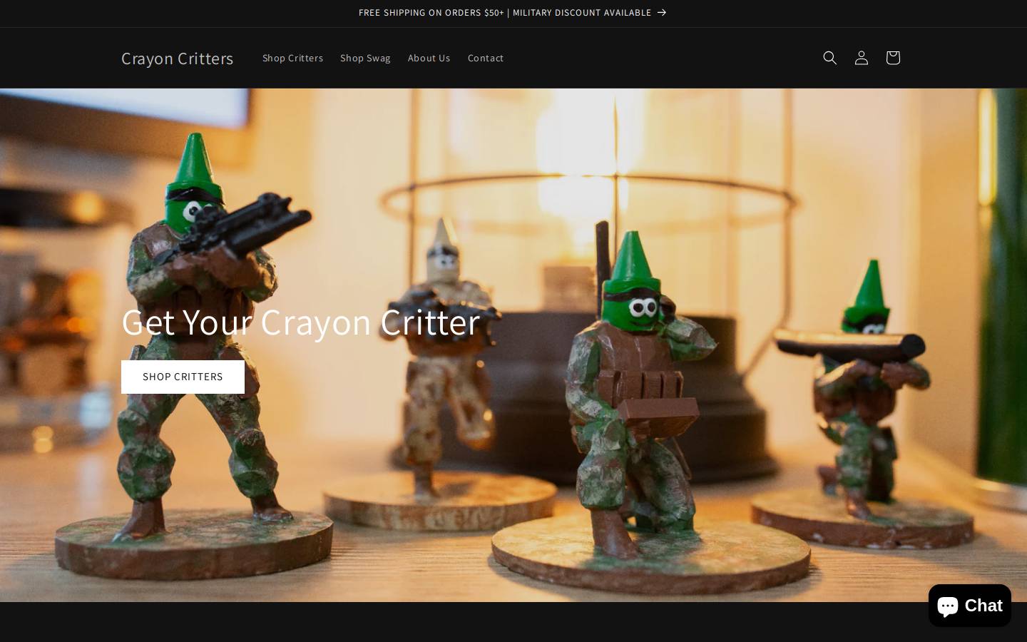 crayoncritter.com homepage screenshot