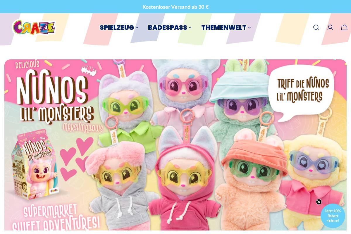 Craze homepage screenshot