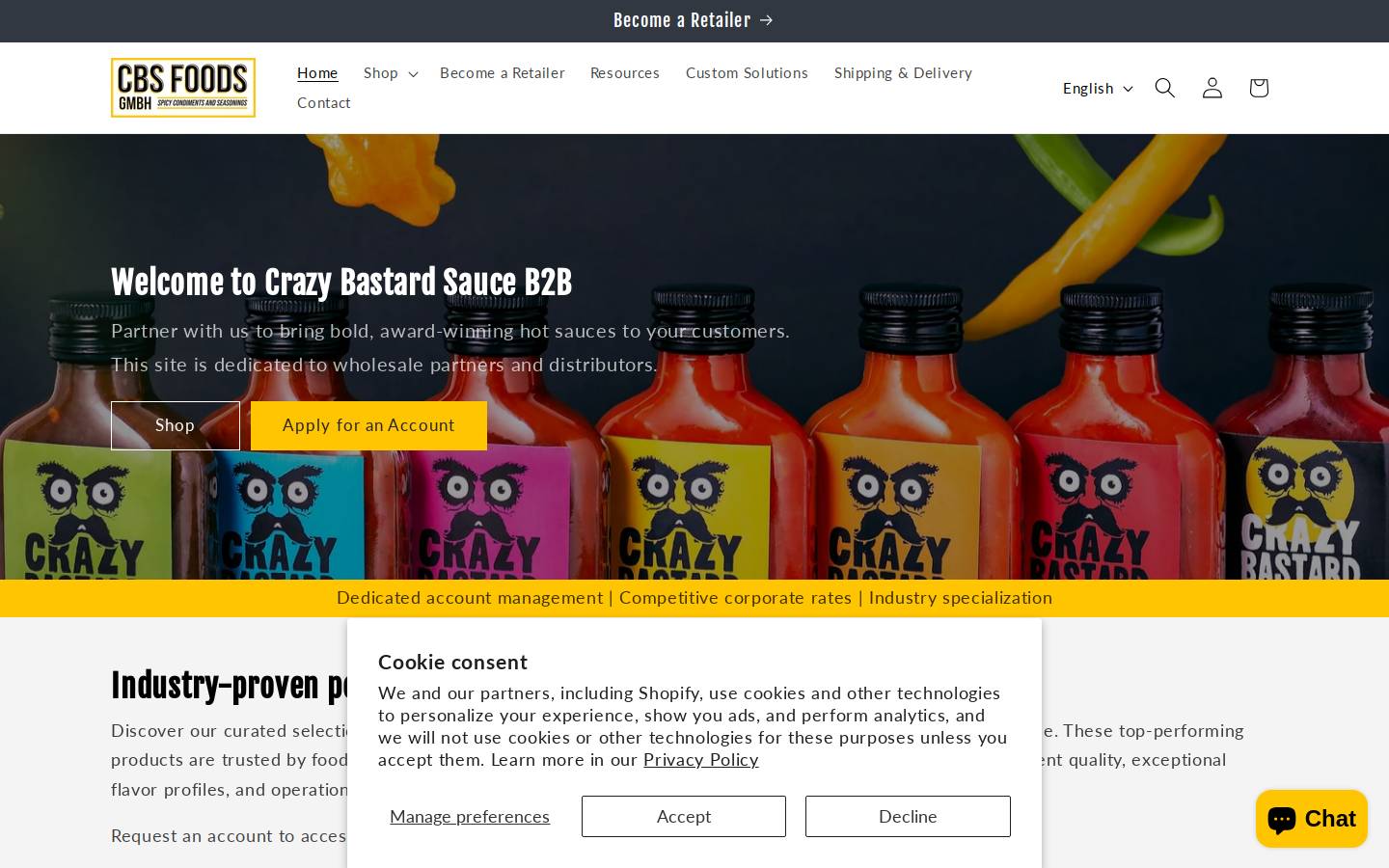 crazybb2b.com homepage screenshot