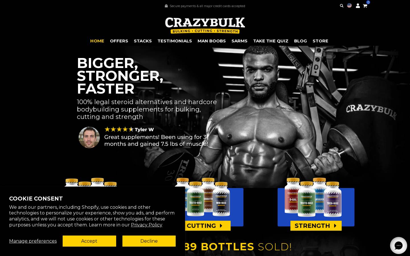 crazybulk.org homepage screenshot
