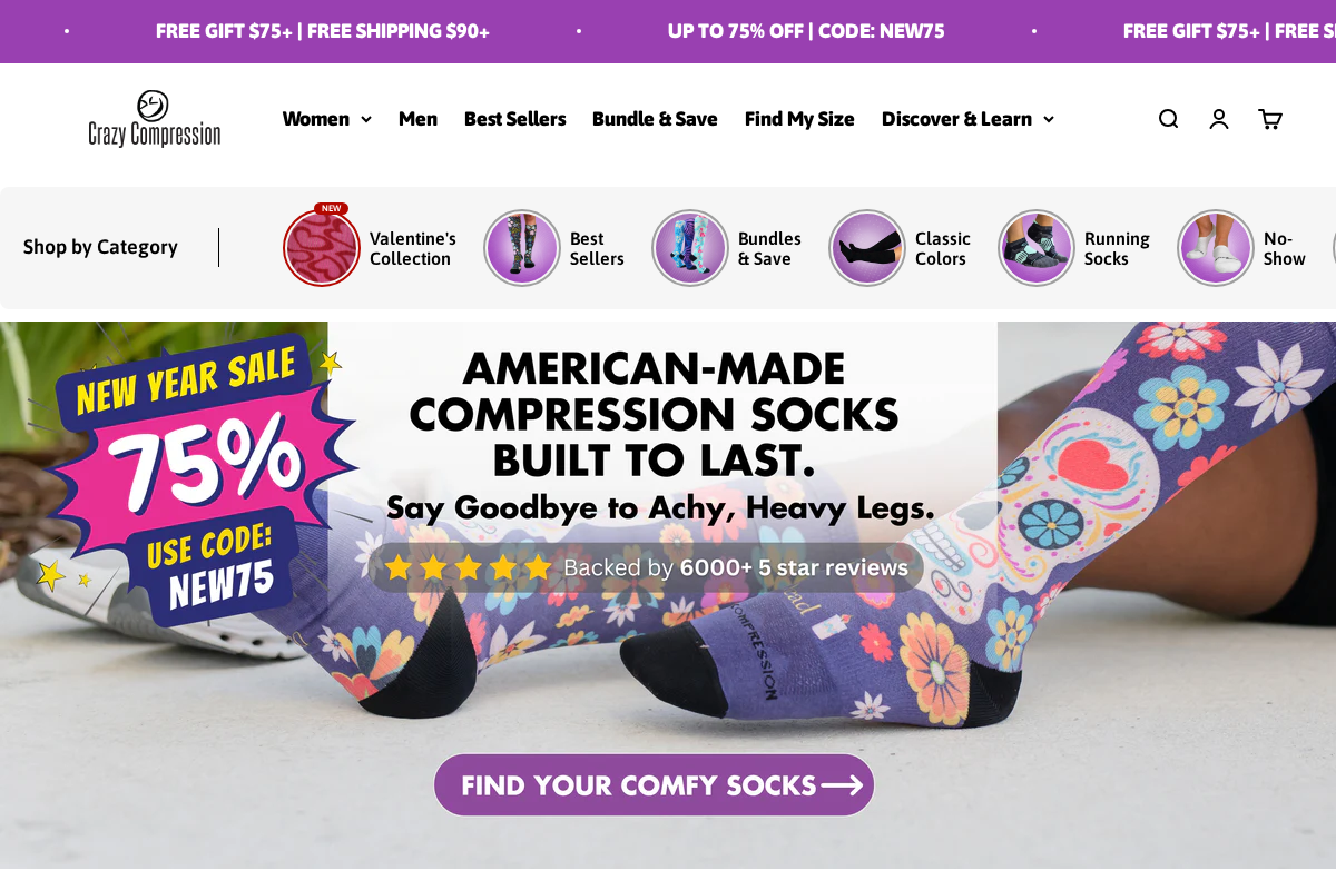 Crazy Compression homepage screenshot