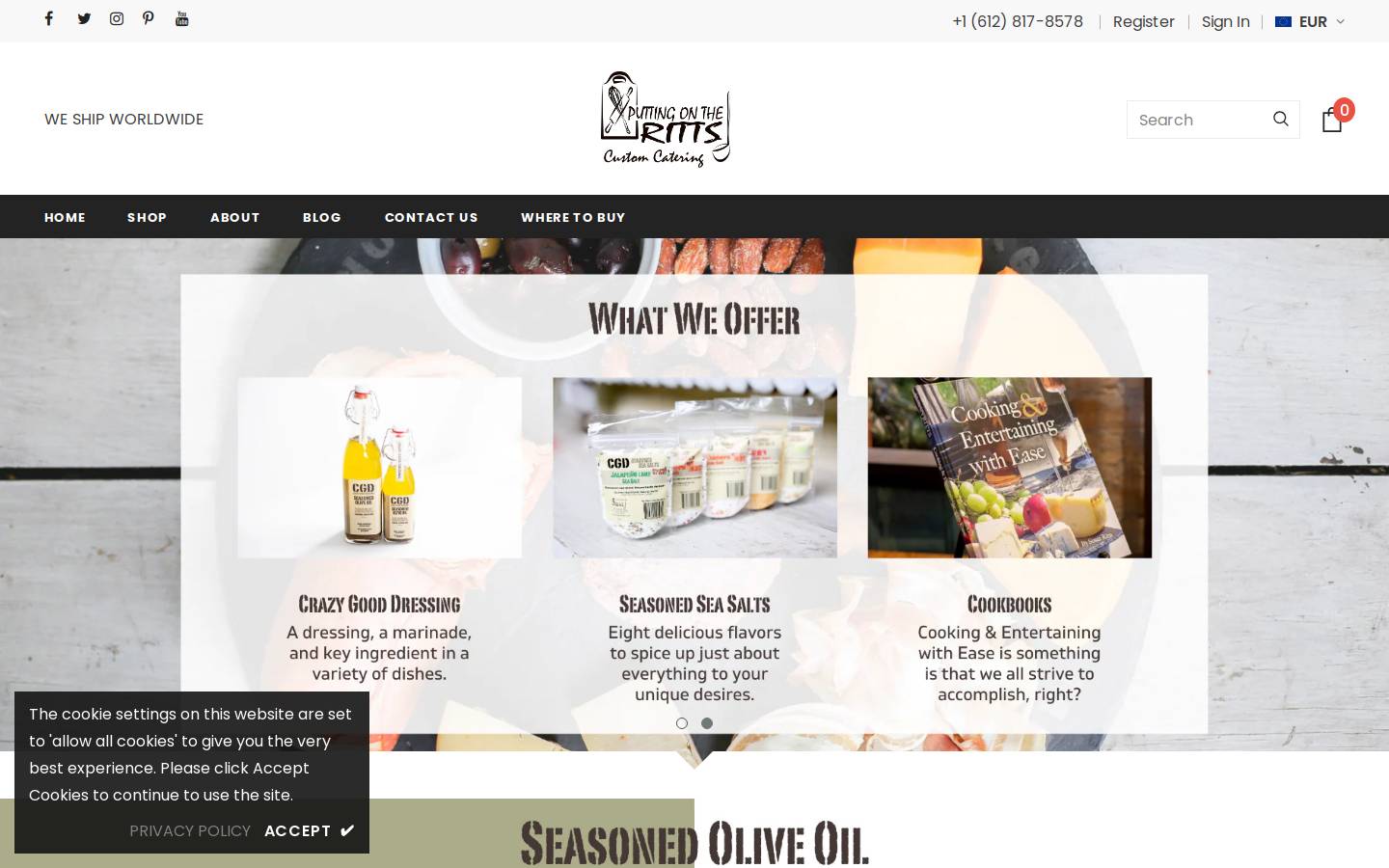crazygooddressing.com homepage screenshot