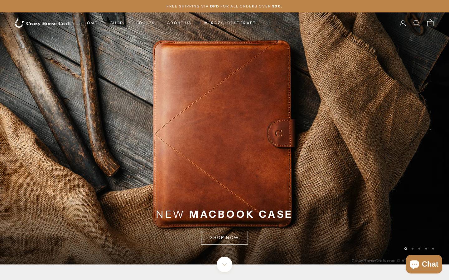 Crazy Horse Craft homepage screenshot