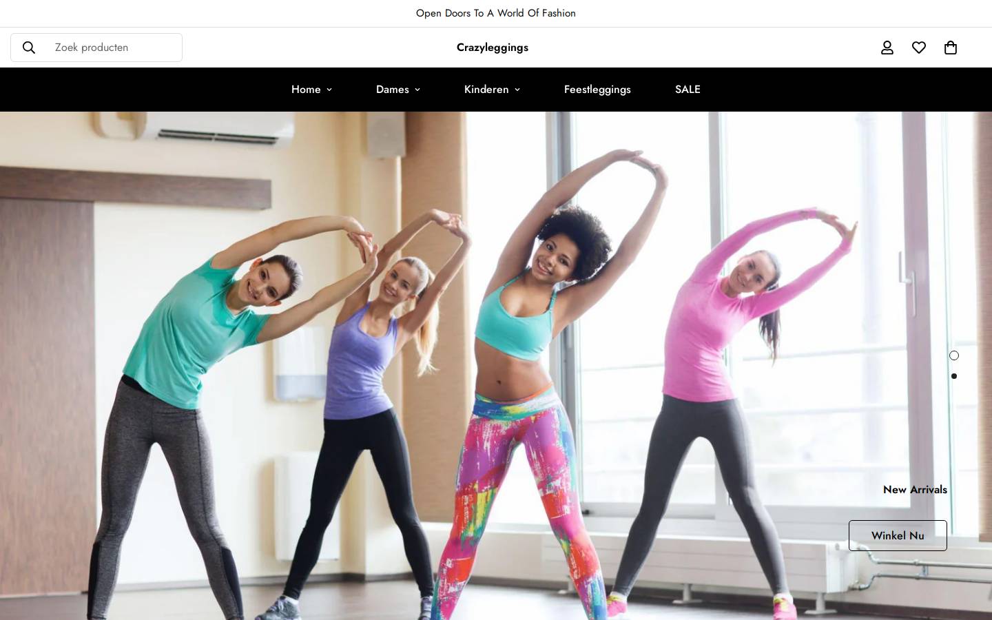 crazylegging.nl homepage screenshot