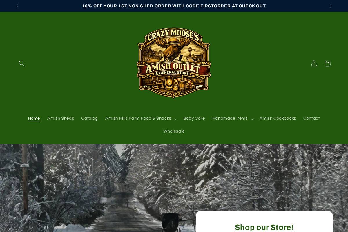 crazymoosesoutlet.com homepage screenshot