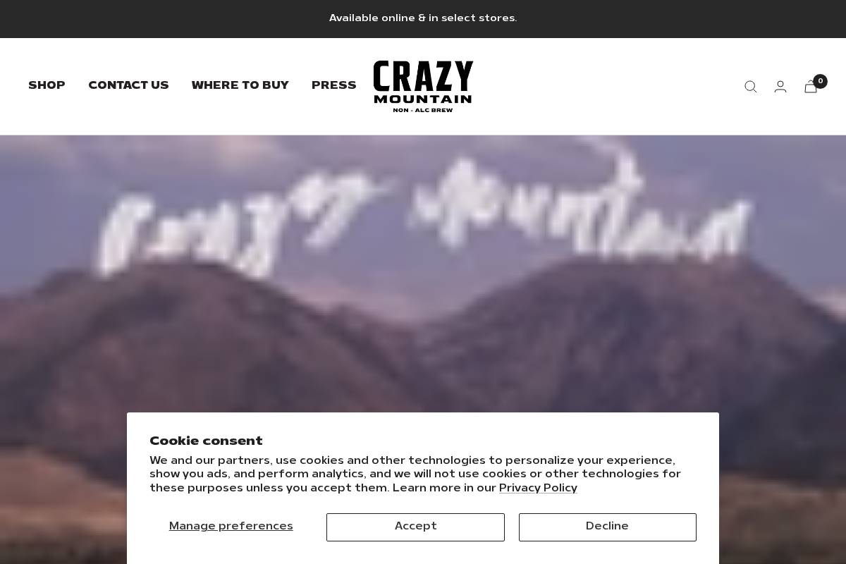 crazymountain.com homepage screenshot