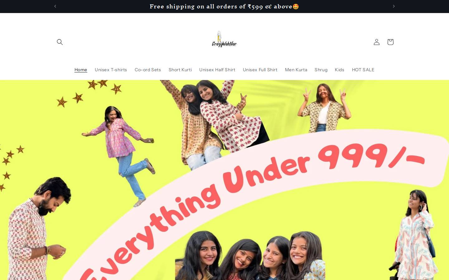 crazywahnar.com homepage screenshot