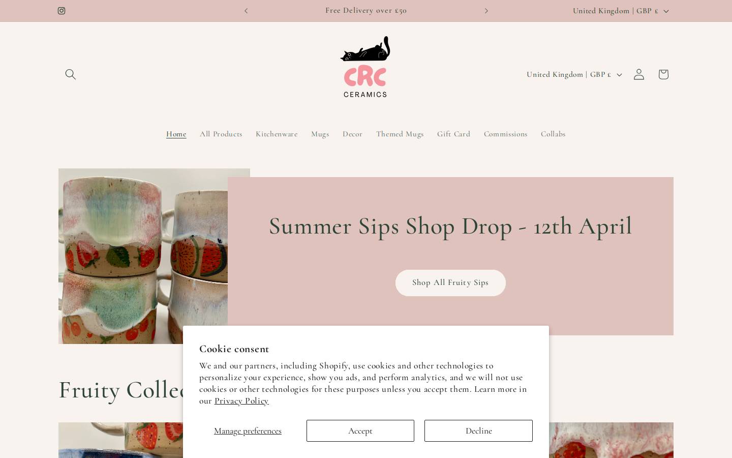 crcceramics.com homepage screenshot
