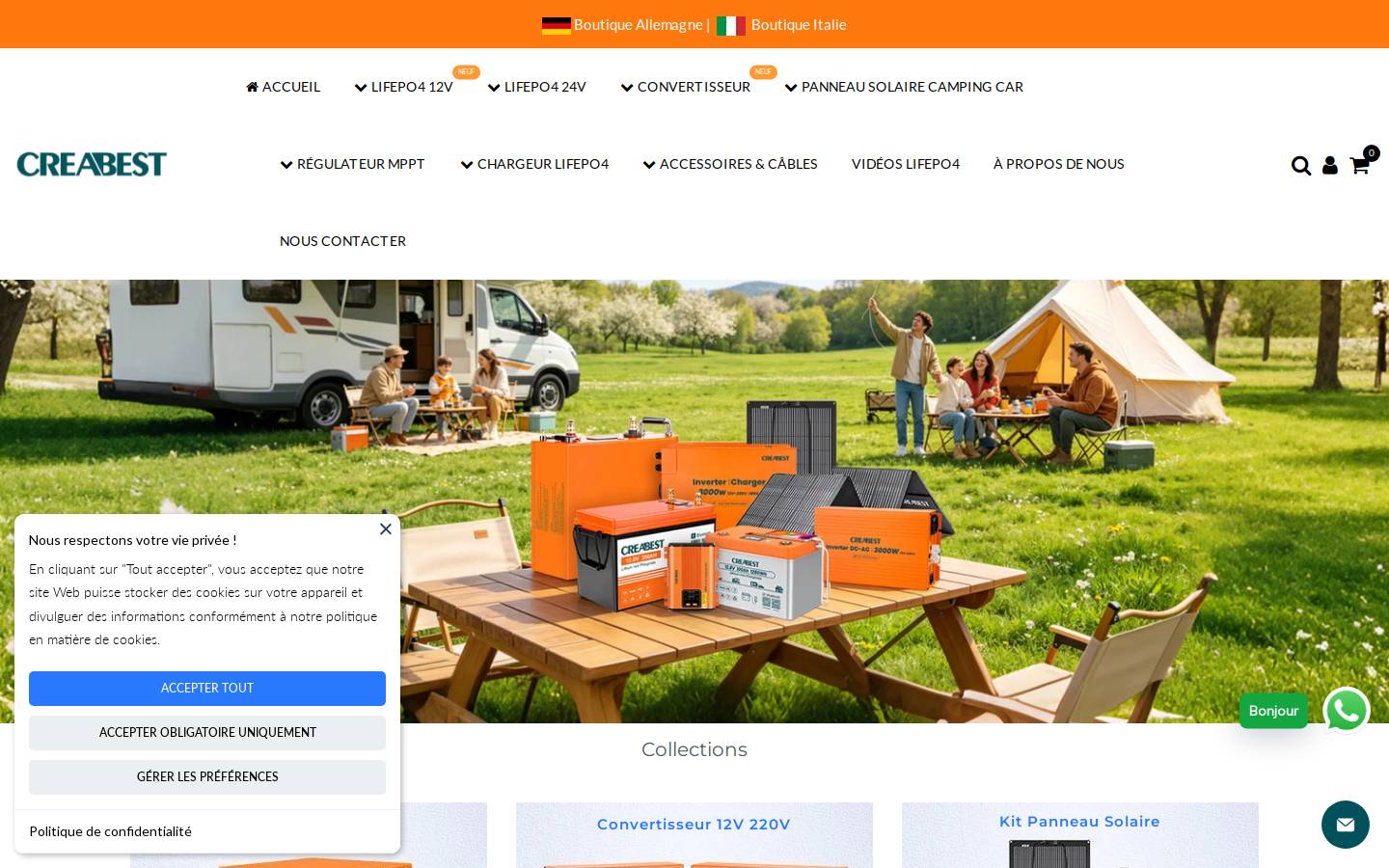 creabest.fr homepage screenshot