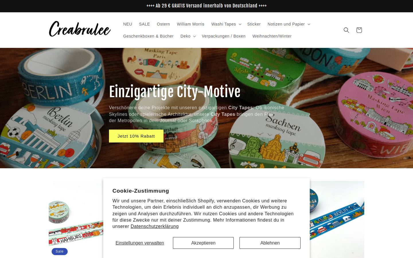 creabrulee.de homepage screenshot