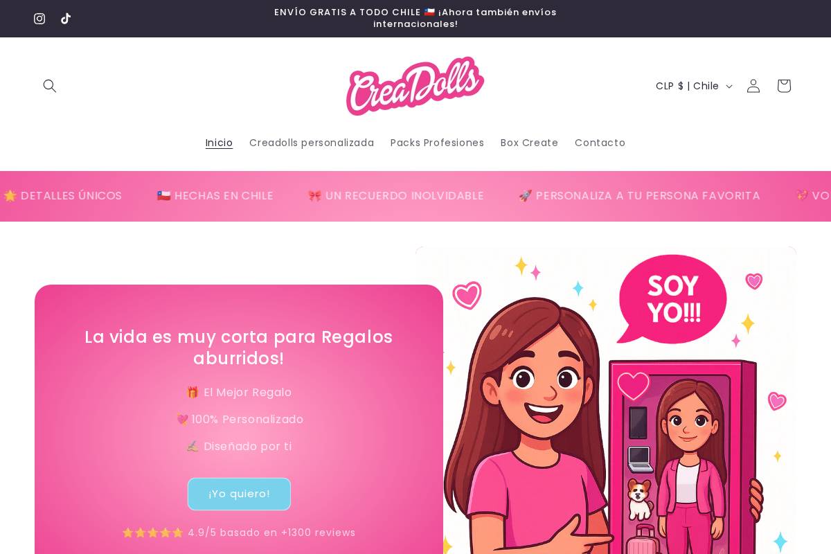creadolls.com homepage screenshot