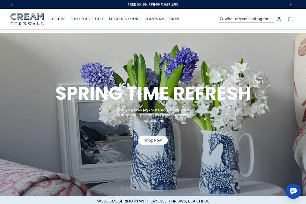 Cream Cornwall homepage screenshot