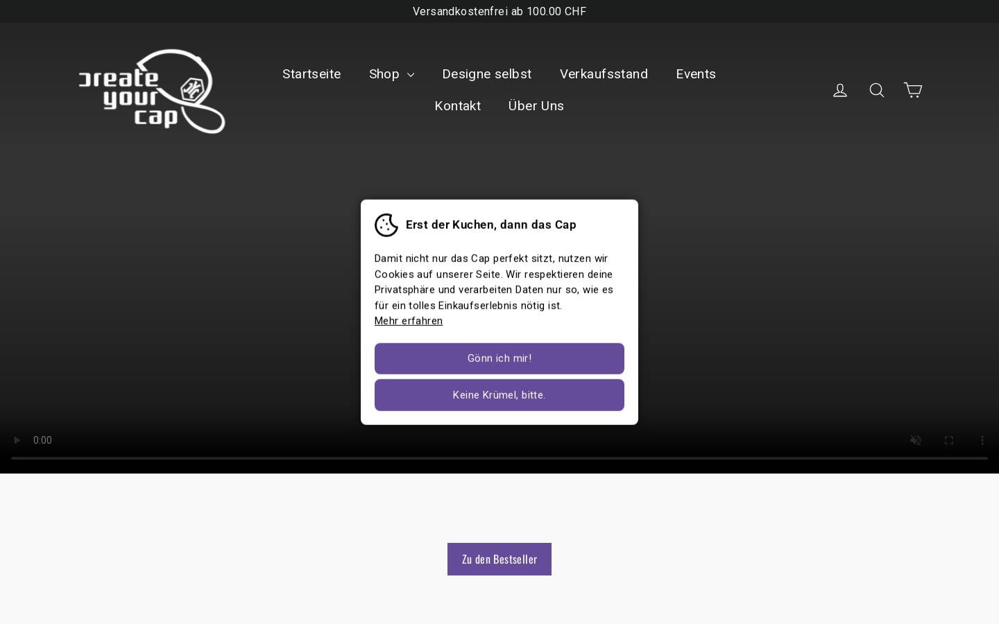 create-your-cap.ch homepage screenshot