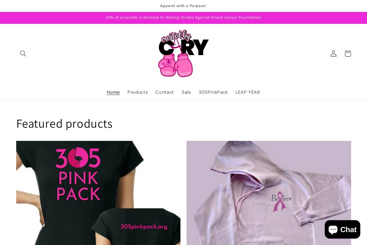 createdbycary.com homepage screenshot