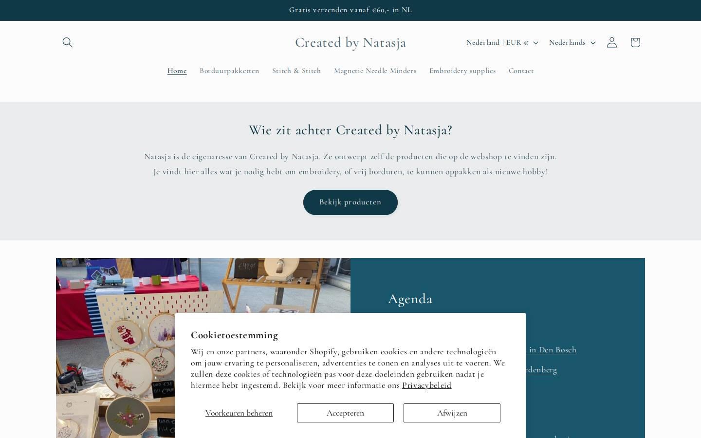 createdbynatasja.nl homepage screenshot