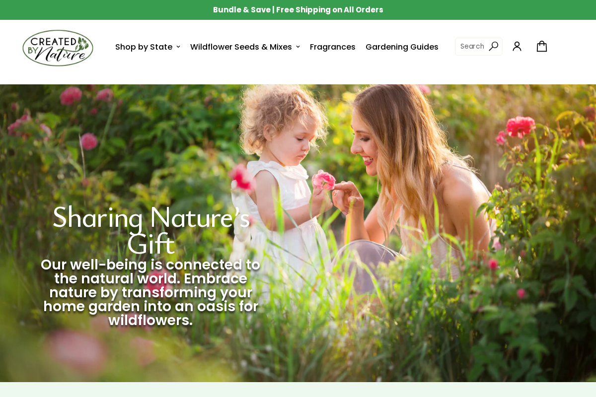 Created by Nature homepage screenshot