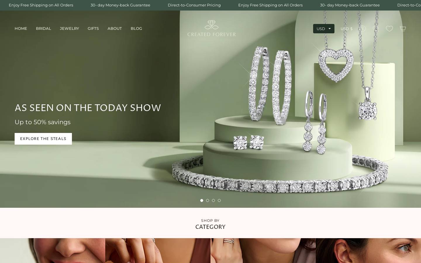 createdforever.com homepage screenshot