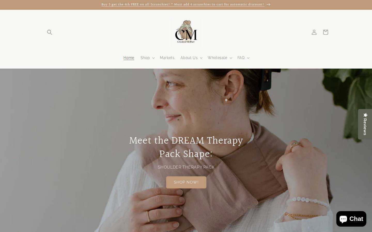 createdmother.ca homepage screenshot