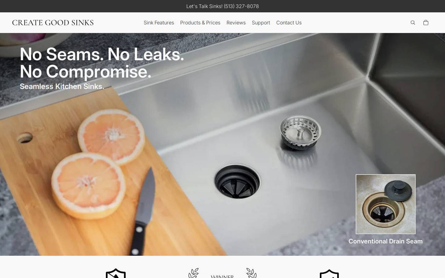 creategoodsinks.com homepage screenshot