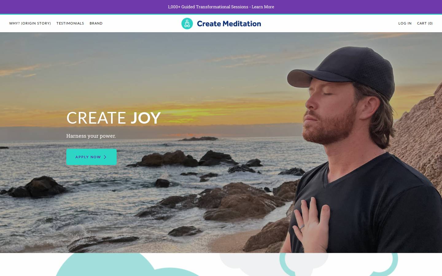 createmeditation.com homepage screenshot