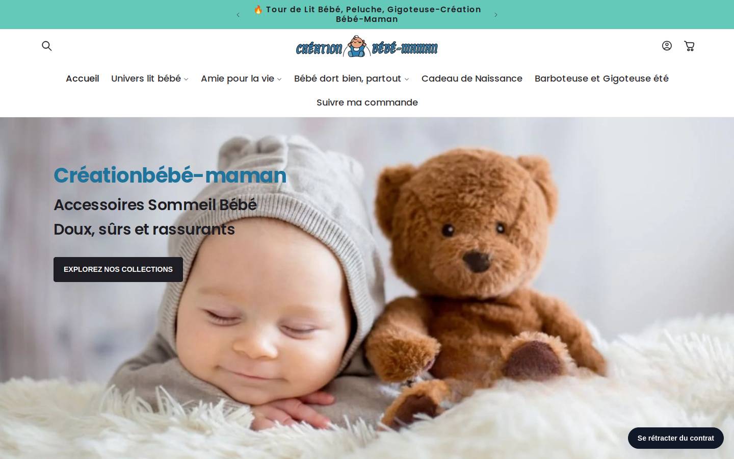 Creationbebe Maman homepage screenshot