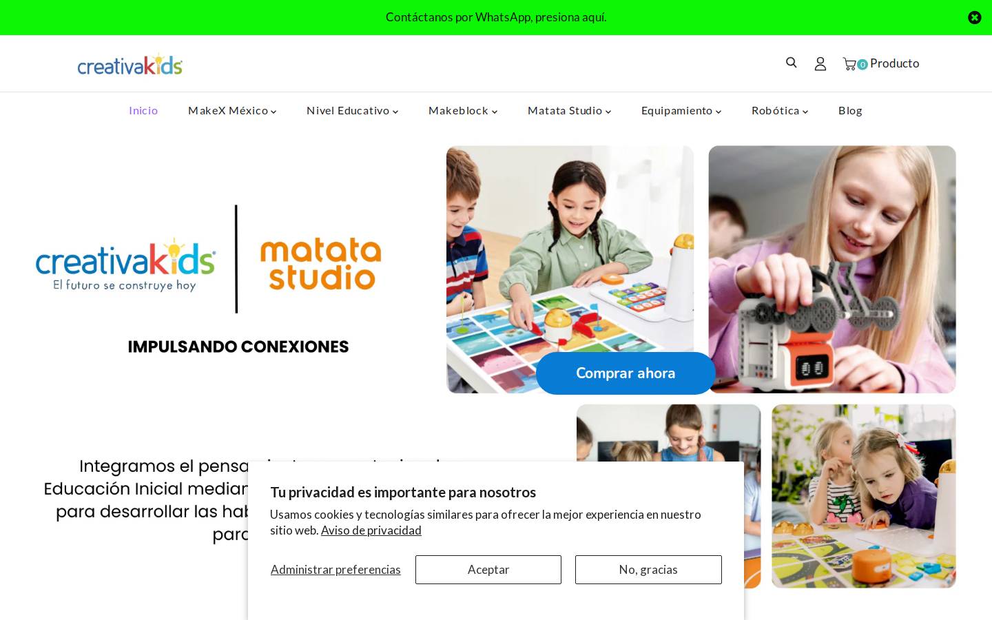 creativashop.com homepage screenshot