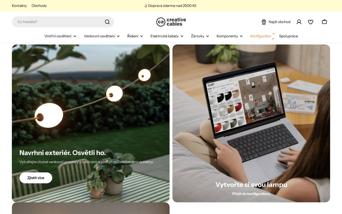 Creative Cables homepage screenshot
