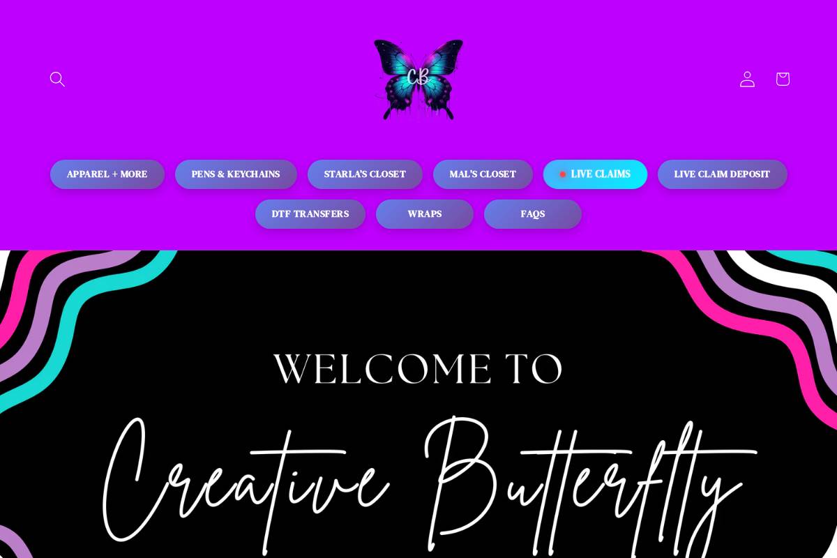 creativebutterfly.co homepage screenshot