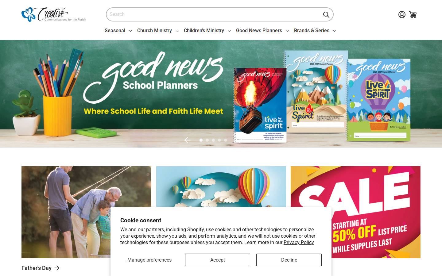 creativecommunications.com homepage screenshot