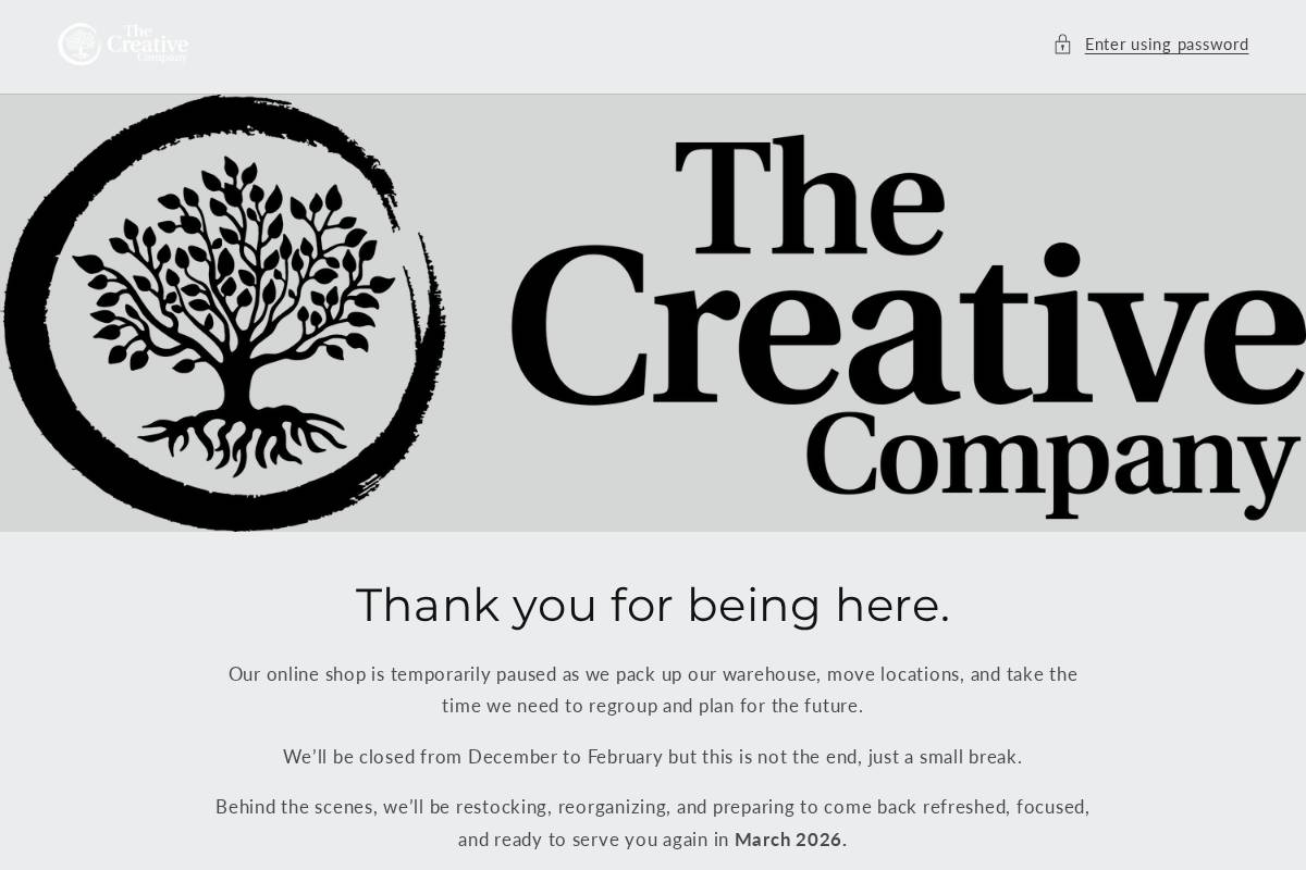creativecompanyshop.com homepage screenshot