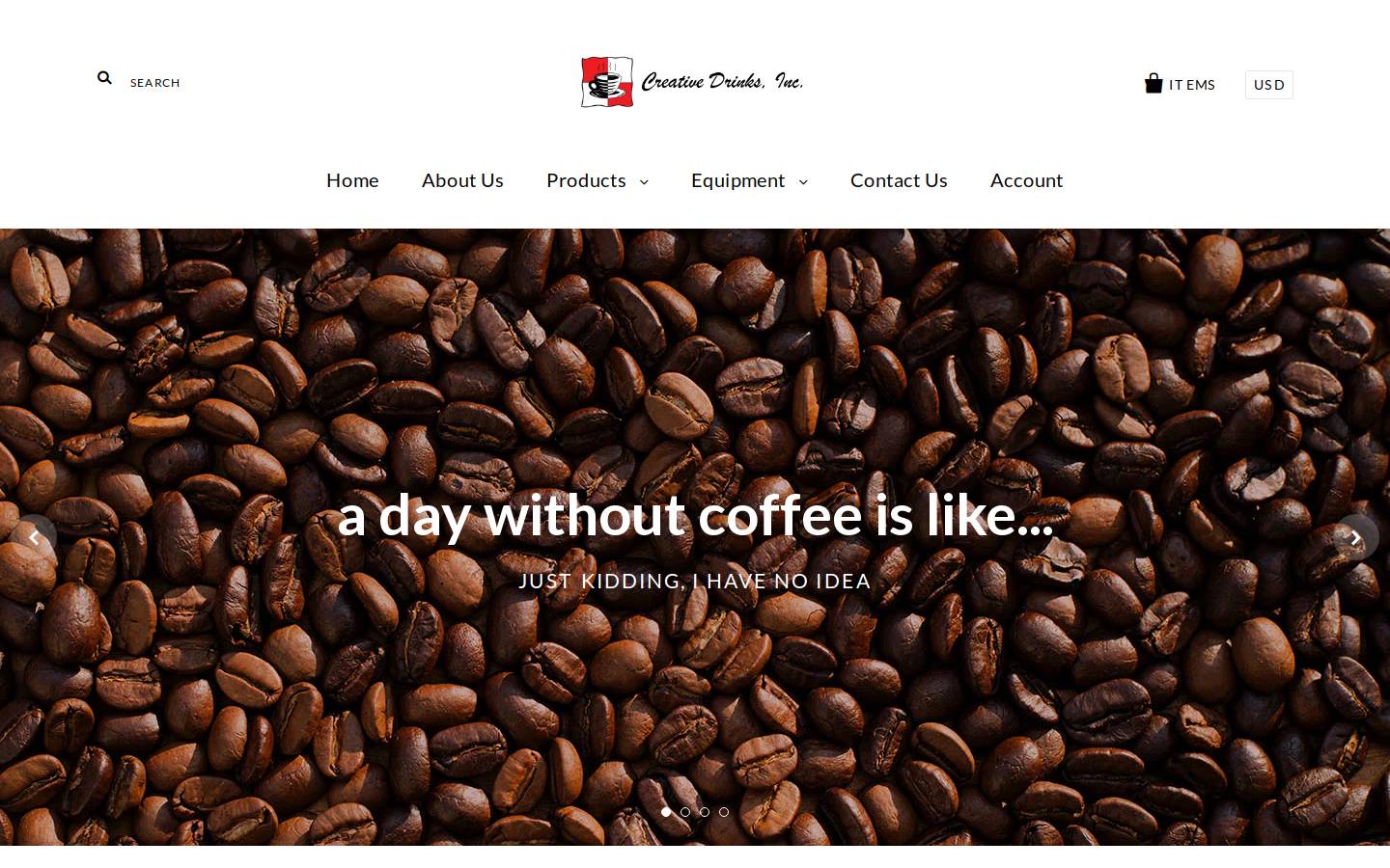 creativedrinks.com homepage screenshot
