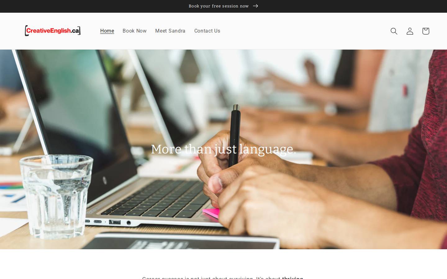 creativeenglish.ca homepage screenshot