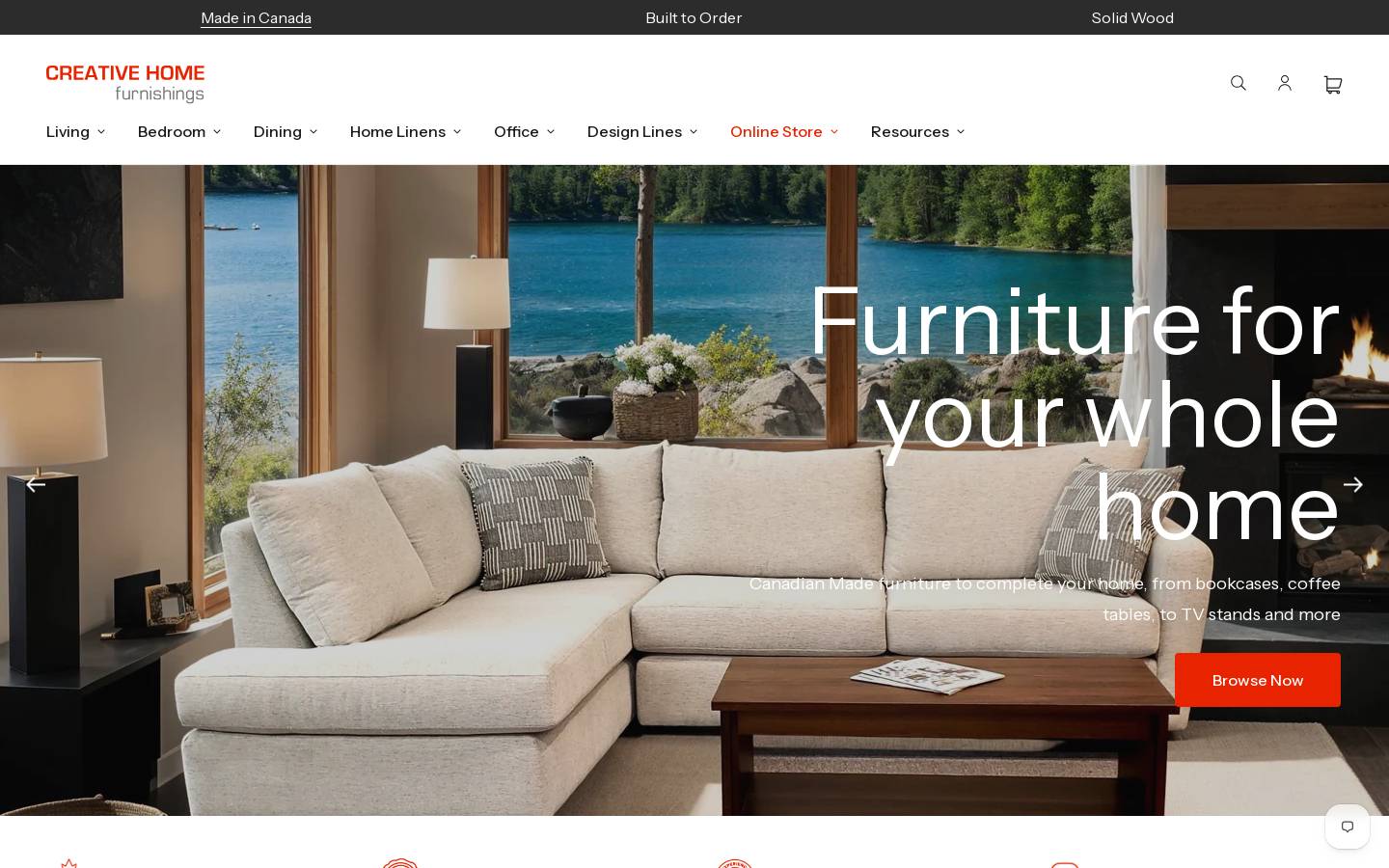 creativehome.ca homepage screenshot