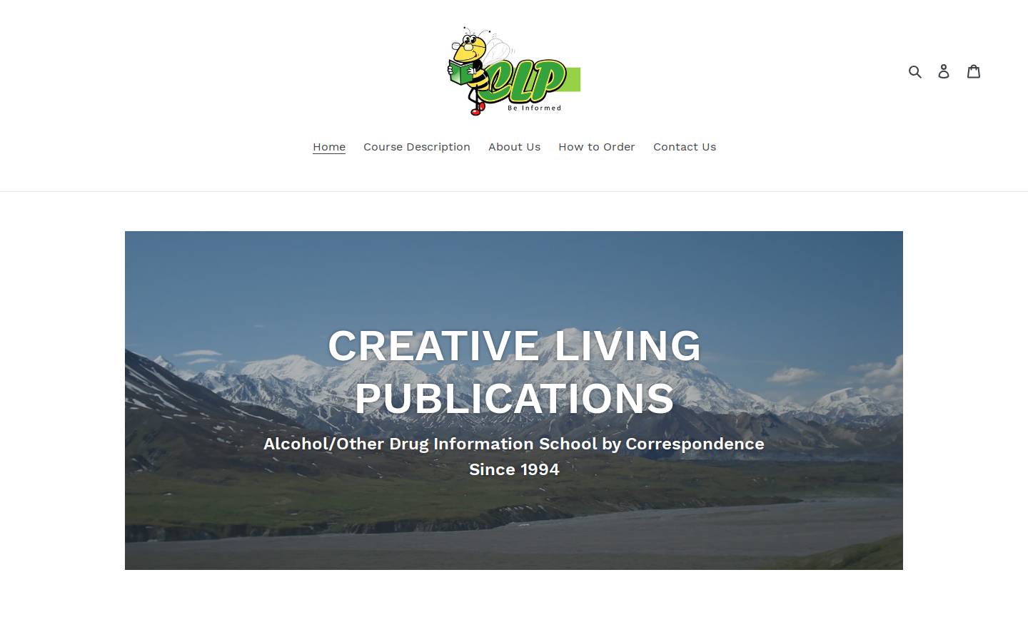creativelivingpublications.net homepage screenshot