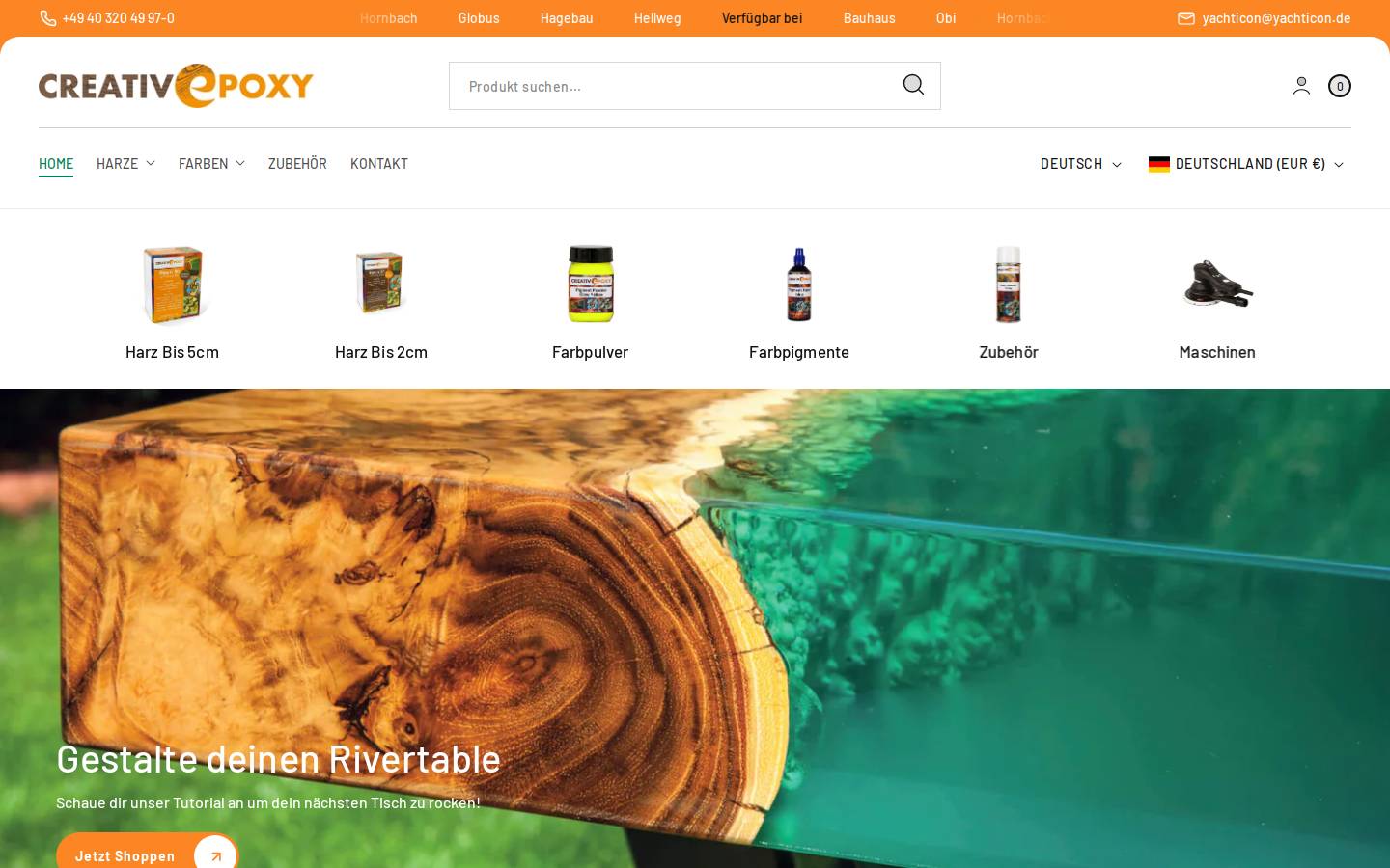 creativepoxy.com homepage screenshot