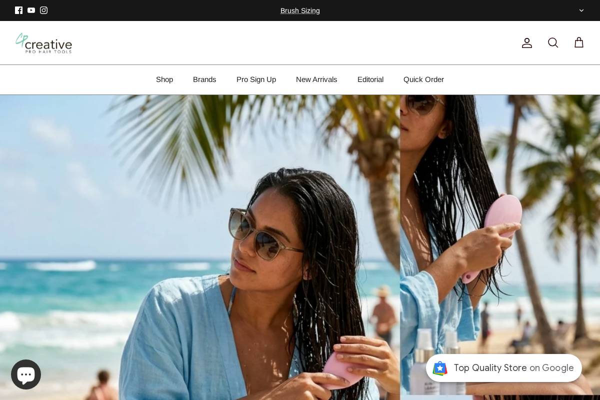 creativeprohairtools.com homepage screenshot