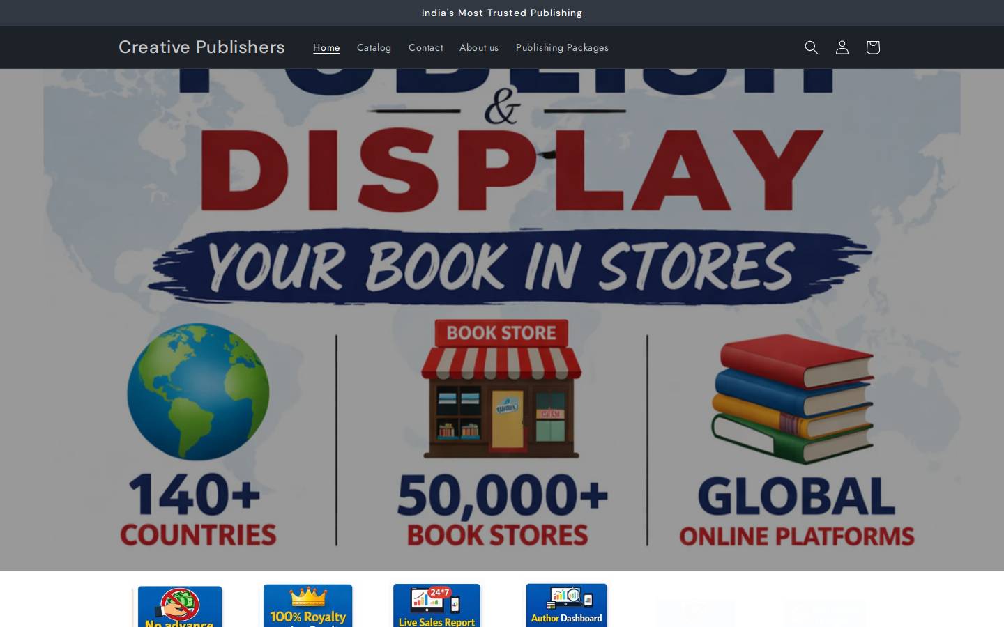 creativepublishers.in homepage screenshot