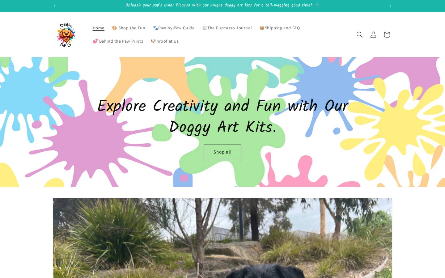 creativepupco.com.au homepage screenshot