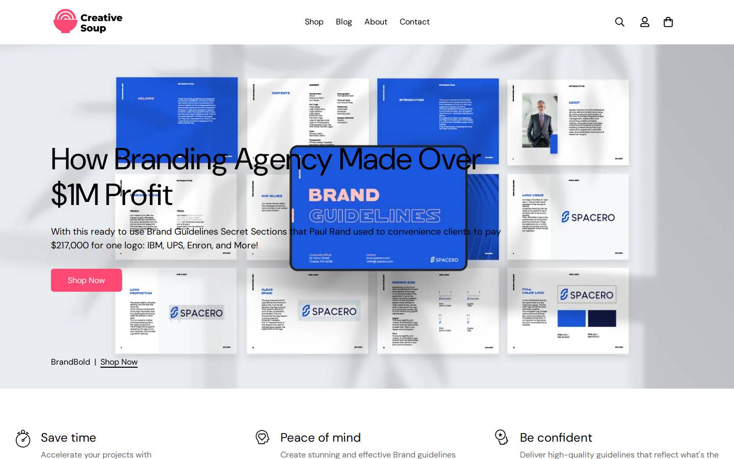 creativesoup.io homepage screenshot