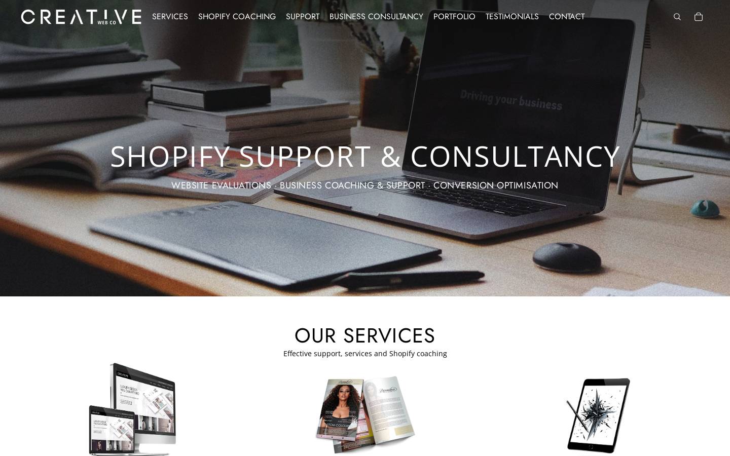 creativewebco.com homepage screenshot