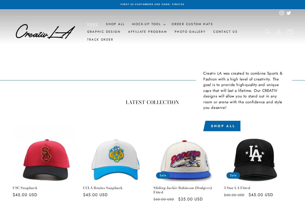 Creativ LA homepage screenshot