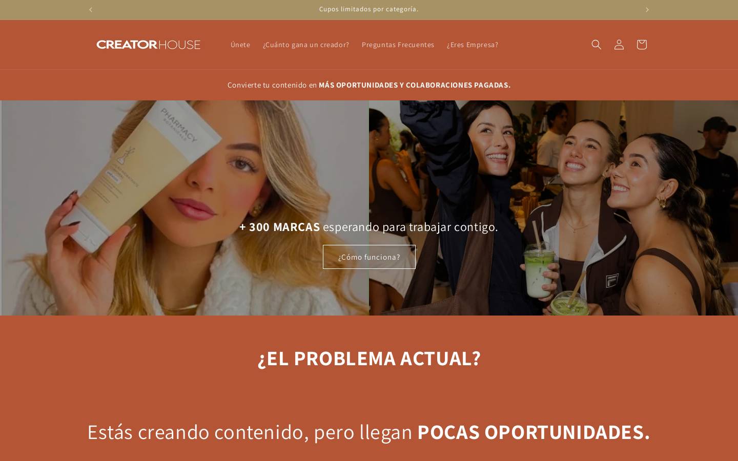 creatorhouse.cl homepage screenshot